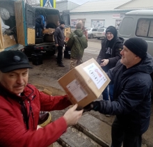 Шарыповский благочинный освятил гуманитарный конвой в зону СВО