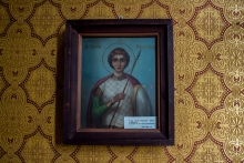 Икона Святого Георгия Победоносца, в дар от Савиной Акулины Михайловны 
июнь 1997г.
письмо